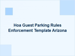 Enforcing Hoa Guest Parking Rules in Arizona