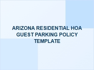 Arizona Hoa Guest Parking Policy Template