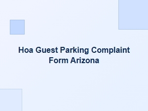 Guest Parking Complaint Form for Arizona Hoas